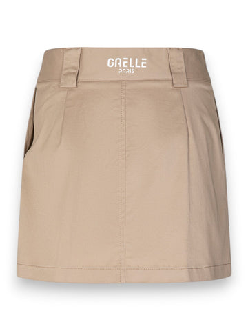 Gaelle Gonna Corta In Cotone Con Sacco Tasca A Contrasto - Gonne Donna - Safari