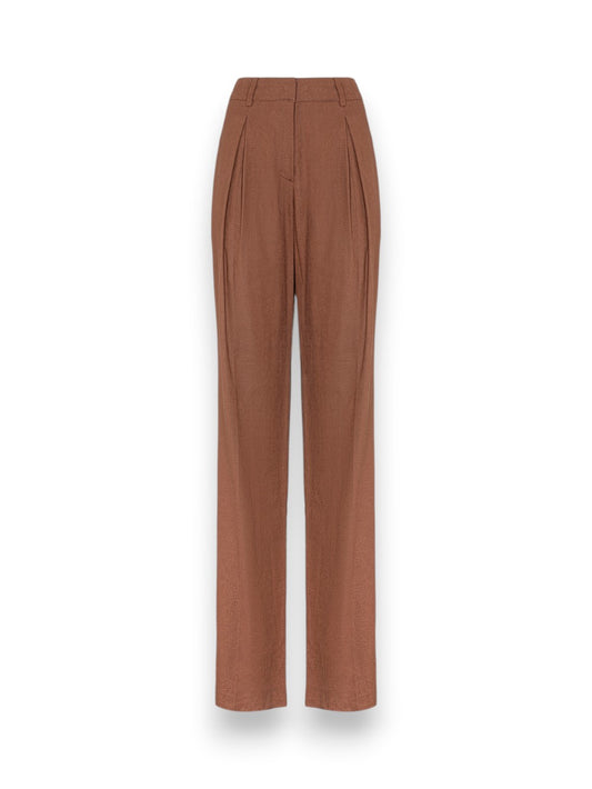Gaelle Pantalone Dritto In Mistolino - Pantaloni Donna - Moka