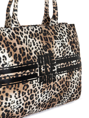 Gaelle Maxi Shopper Banda Logo Maculato - Borse Donna - Maculato