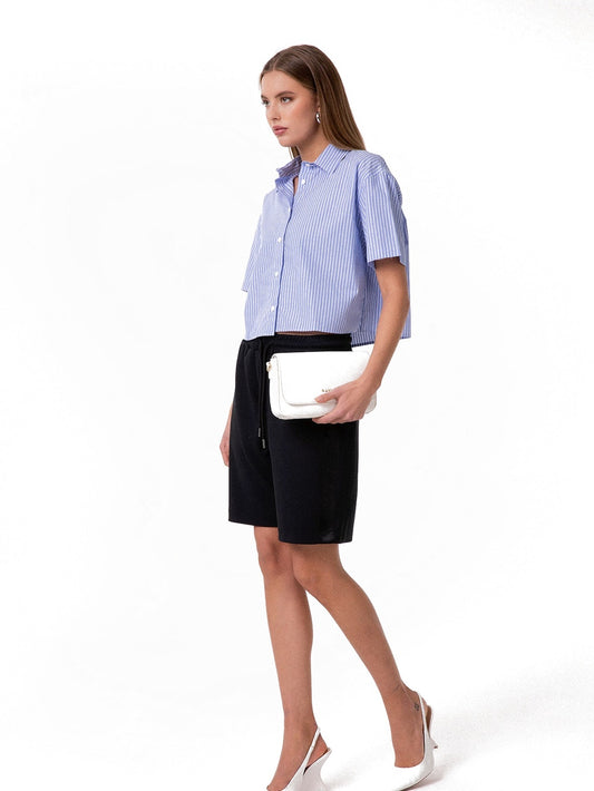 Gaelle Regular Shoulder Strap Nastro Jacquard - Borse Donna - Bianco