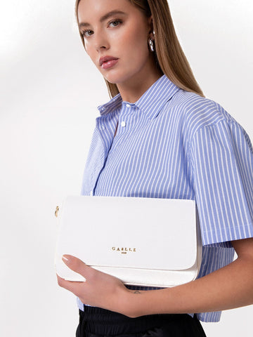 Gaelle Regular Shoulder Strap Nastro Jacquard - Borse Donna - Bianco