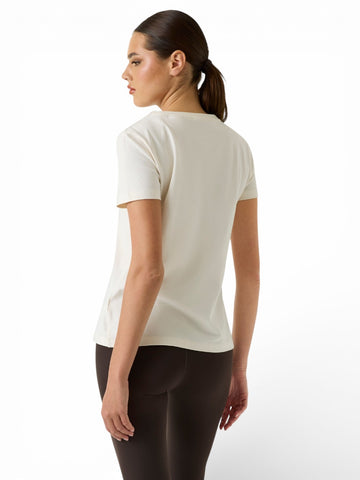 Guess Athleisure Briana Ss T-Shirt - T-Shirt Donna - Panna