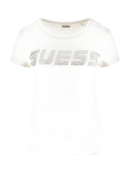 Guess Athleisure Kiara Ss T-shirt - T-Shirt Donna - Panna