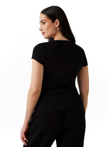 Guess Athleisure Kiara Ss T-shirt - T-Shirt Donna - Nero