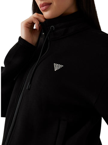 Guess Athleisure Cecilia Scuba Zip Sweatshirt - Felpe Donna - Nero