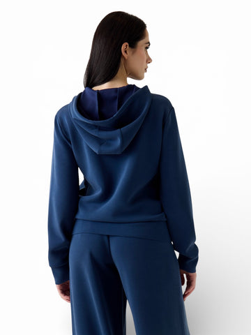 Guess Athleisure Olympe Full Zip Hoodie Sweatsh - Felpe Donna - Blu