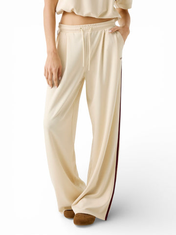Guess Athleisure Jasmine Wide Leg Pant - Pantaloni Donna - Crema