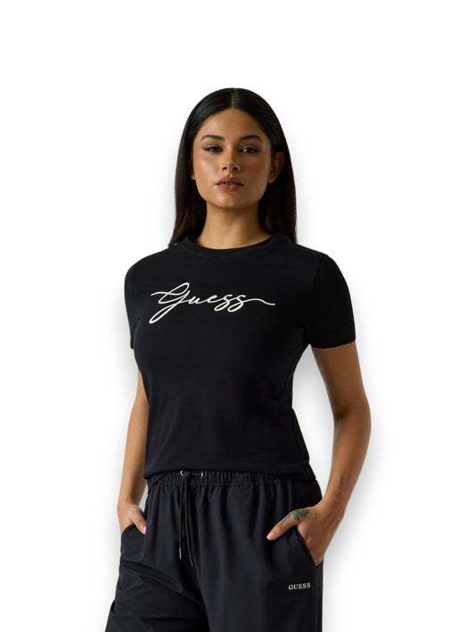 Guess Athleisure Circe Ss Cn T-Shirt - T-Shirt Donna - Nero