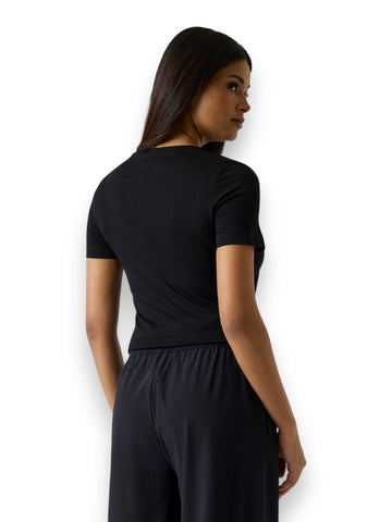 Guess Athleisure Circe Ss Cn T-Shirt - T-Shirt Donna - Nero