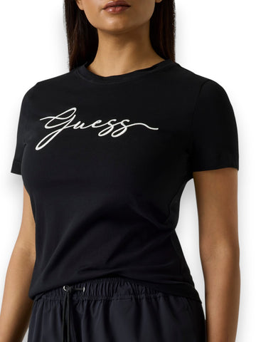 Guess Athleisure Circe Ss Cn T-Shirt - T-Shirt Donna - Nero