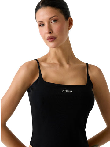 Guess Athleisure Jasmine Top - T-Shirt Donna - Nero