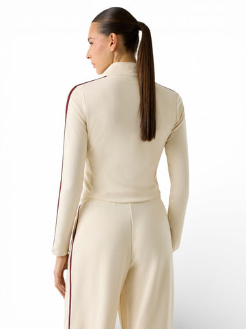 Guess Athleisure Jasmine Full Zip Sweatshirt - Felpe Donna - Crema