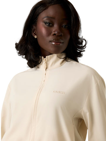 Guess Athleisure Selene Full Zip Jacket - Felpe Donna - Crema