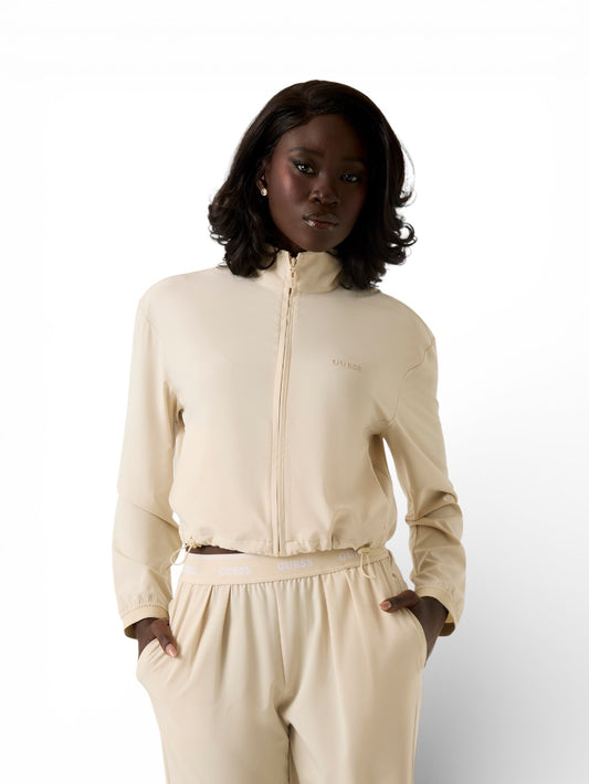 Guess Athleisure Selene Full Zip Jacket - Felpe Donna - Crema