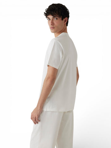 Guess Athleisure Ss Alphy T-Shirt - T-Shirt Uomo - Panna