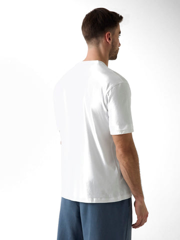 Guess Gustave Cn Ss T-shirt - T-Shirt Uomo - Bianco