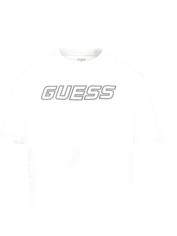 Guess Gustave Cn Ss T-shirt - T-Shirt Uomo - Bianco