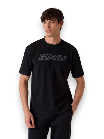 Guess Athleisure Gustave Cn Ss T-Shirt - T-Shirt Uomo - Nero
