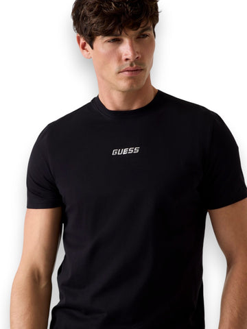Guess Athleisure Ambrogio Cn Ss T-Shirt - T-Shirt Uomo - Nero
