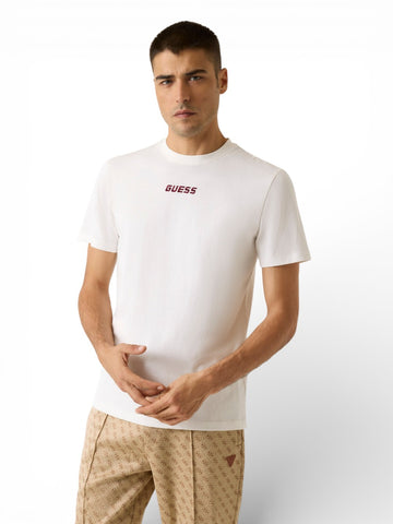 Guess Athleisure Cochise Cn Ss T-Shirt - T-Shirt Uomo - Bianco
