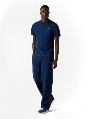 Guess Marzio Cn Ss T-shirt - T-Shirt Uomo - Silk Blue