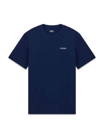 Guess Marzio Cn Ss T-shirt - T-Shirt Uomo - Silk Blue