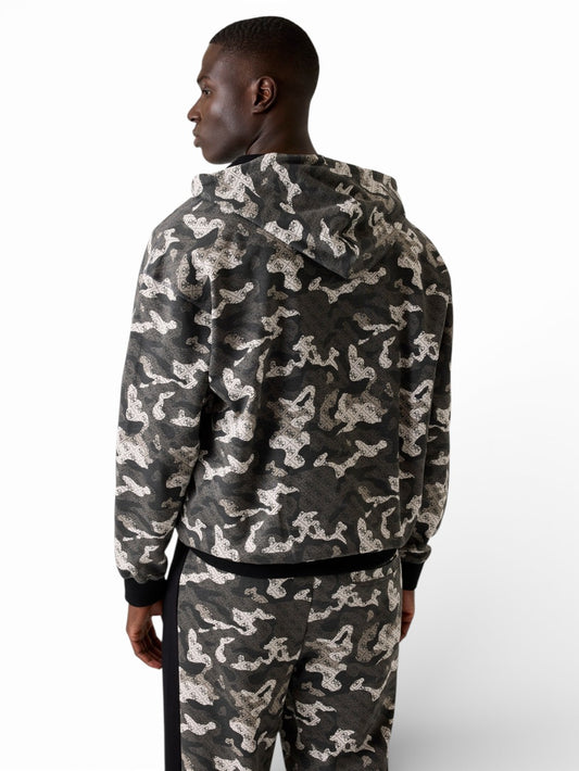 Guess Athleisure Chayton Zip Hoodie Sweatshirt - Felpe Uomo - Camouflage