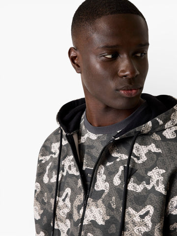 Guess Athleisure Chayton Zip Hoodie Sweatshirt - Felpe Uomo - Camouflage