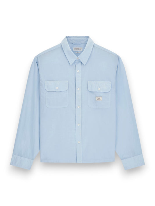 Guess Jeans Gj Ls Boxi Cropped Pocket Shir - Camicie Uomo - Celeste