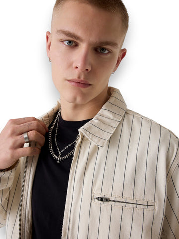 Guess Jeans Gj Detroit Jacket - Capospalla Uomo - Panna/blu