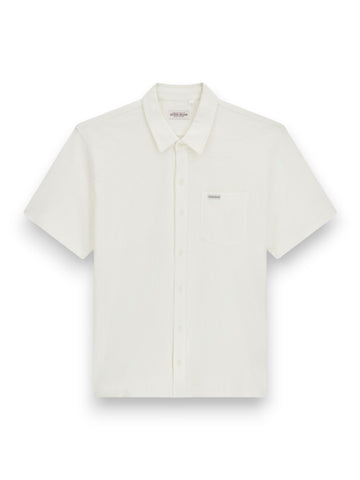 Guess Jeans Gj Reg Fit Slub Pique Ss Shirt - T-Shirt Uomo - Bianco