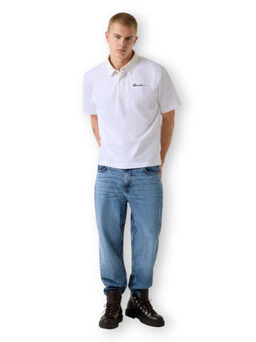 Guess Jeans Gj Ss Os Polo - T-Shirt Uomo - Bianco