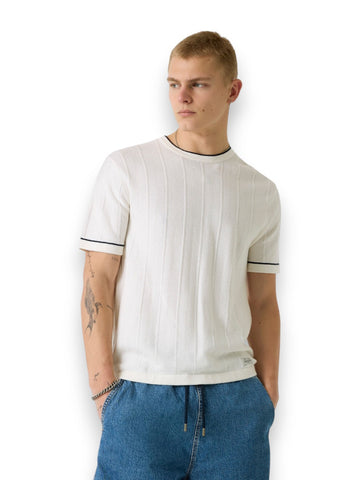 Guess Jeans Gj Ss Cn Stitched Swtr - Maglieria Uomo - Bianco