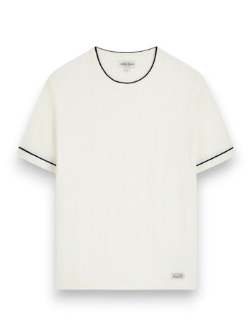 Guess Jeans Gj Ss Cn Stitched Swtr - Maglieria Uomo - Bianco