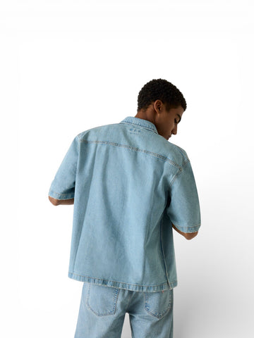 Guess Jeans Gj Oversize Crop Ss Shirt - Camicie Uomo - Jeans