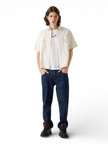 Guess Jeans Gj Ss Boxi Cropped Pocket Shir - Camicie Uomo - Panna