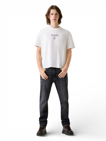 Guess Jeans Gj Ss Os Baker Logo Tee - T-Shirt Uomo - Panna