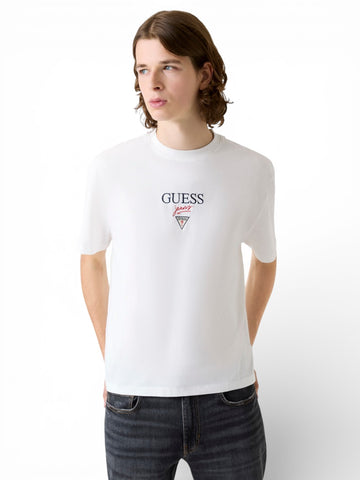 Guess Jeans Gj Ss Os Baker Logo Tee - T-Shirt Uomo - Panna
