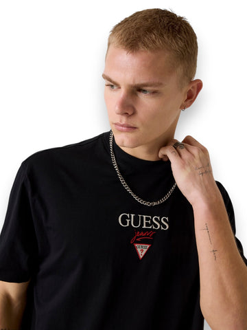 Guess Jeans Gj Ss Os Baker Logo Tee - T-Shirt Uomo - Nero