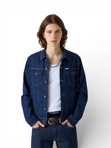 Guess Jeans Gj Mens Slim Trucker Jacket - Capospalla Uomo - Jeans