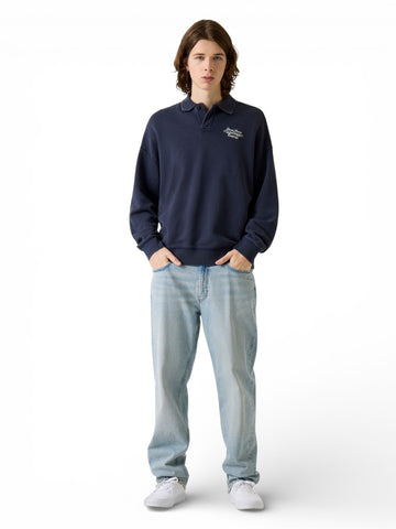 Guess Jeans Gj Os Rugby Crewneck - Felpe Uomo - Blu