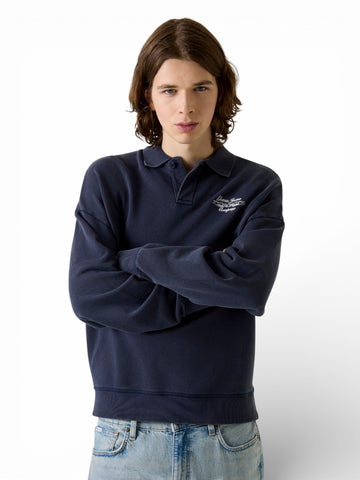 Guess Jeans Gj Os Rugby Crewneck - Felpe Uomo - Blu