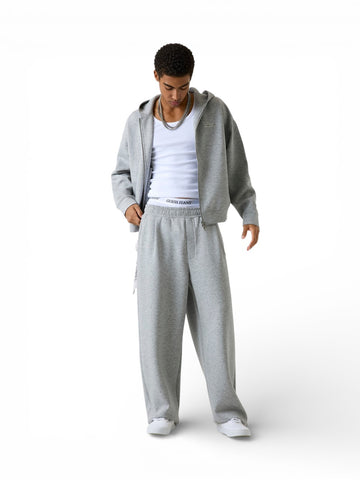 Guess Jeans Gj Scuba Full Zip Hoodie - Felpe Uomo - Grigio
