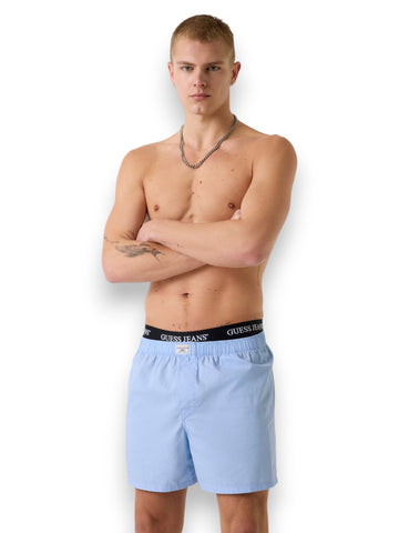 Guess Jeans Gj Boxer Short - Intimo Uomo - Celeste