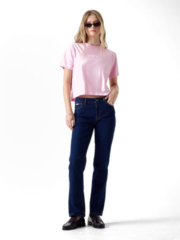 Guess Jeans Gj Ss Cn Boxy Embro Logo Tee - T-Shirt Donna - Soft Rose