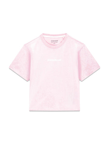 Guess Jeans Gj Ss Cn Boxy Embro Logo Tee - T-Shirt Donna - Soft Rose