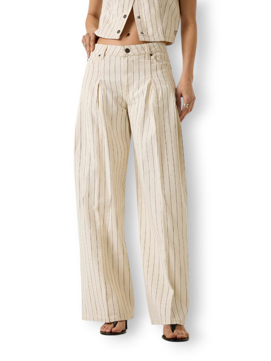 Pantalone Donna - Panna/blu