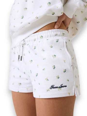 Guess Jeans Gj Printed Short - Shorts Donna - Bianco