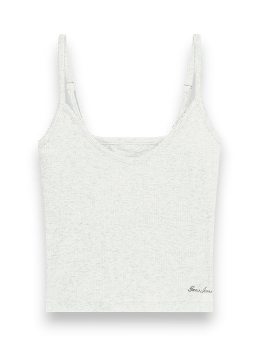 Guess Jeans Gj Pointelle Cami - T-Shirt Donna - Grigio