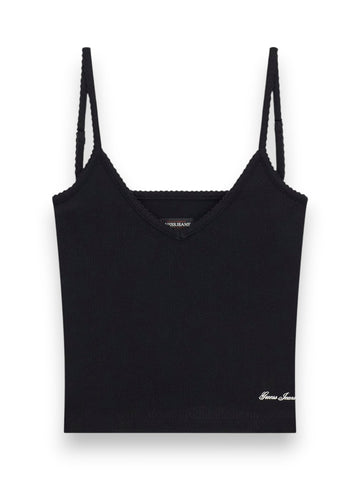 Guess Jeans Gj Pointelle Cami - T-Shirt Donna - Nero